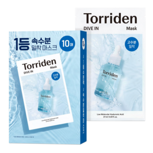 Torriden 桃瑞丹 DIVE IN 低分子透明質酸 5D微分子玻尿酸保濕面膜 10片 × 27ml